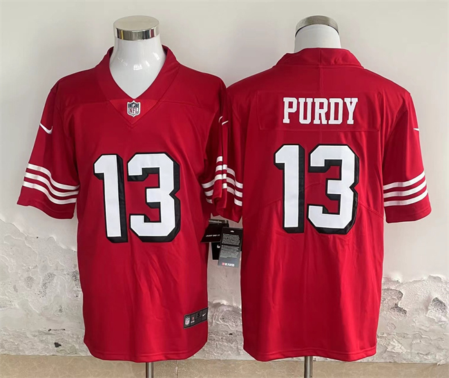 Men's San Francisco 49ers #13 Brock Purdy Red Vapor Untouchable Limited Football Stitched Jersey